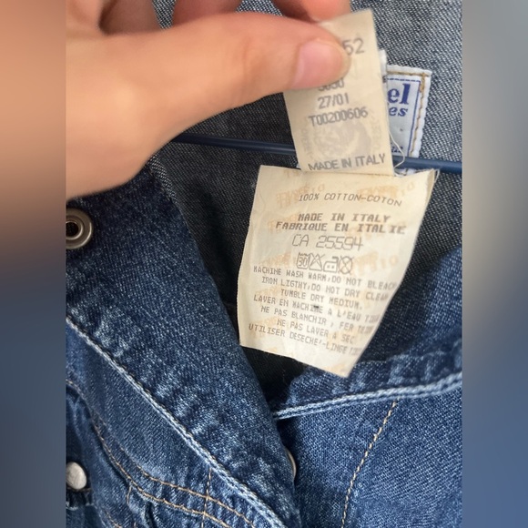 Diesel Vintage Denim Sleeveless Lightweight Jean Vest Top Button-down Shirt M - Picture 3 of 6